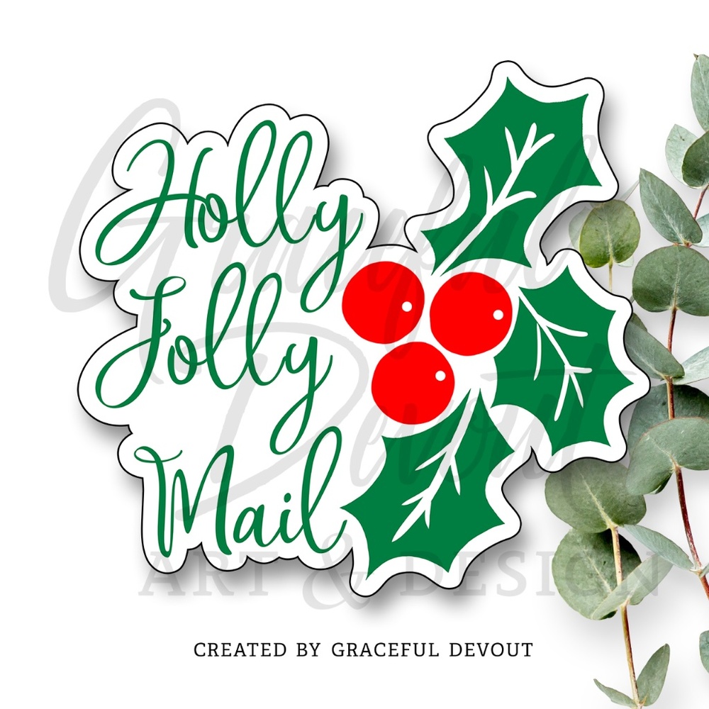 Holly Jolly Mail- 2" (inches) (96ct.) Stickers
